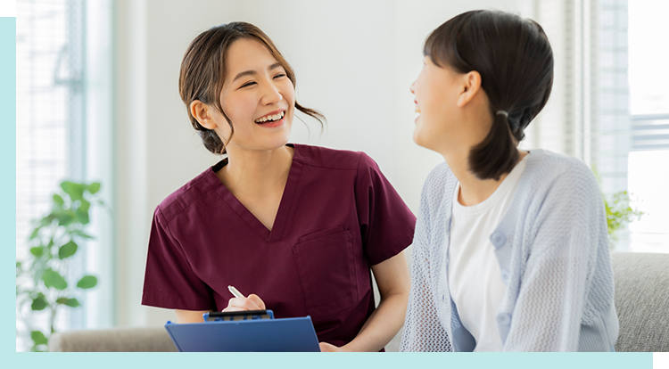 看護師が患者さんに直接ご案内